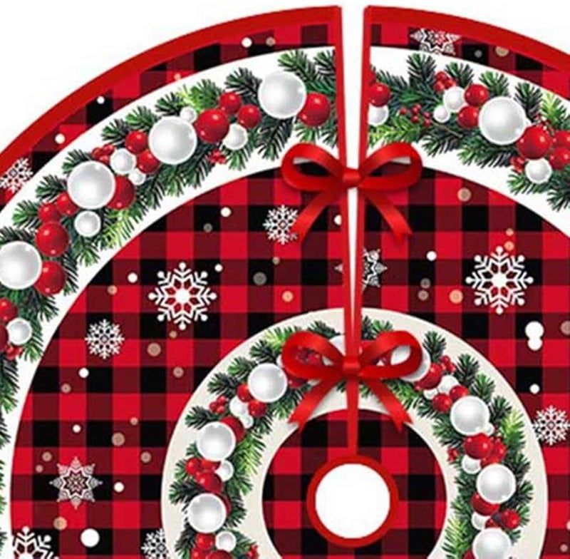 Fabuleta Christmas Tree Skirt Size A With Fun Cartoon Holiday Artwork - Image 2